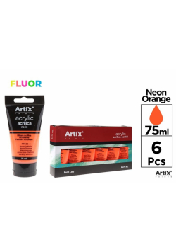 Farba akrylowa fluorescencyjna pomar. 75ml (6szt)