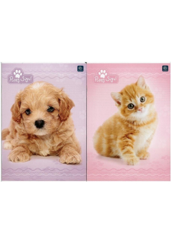 Zeszyt A5/16K kratka UV Puppy Sign (20szt)