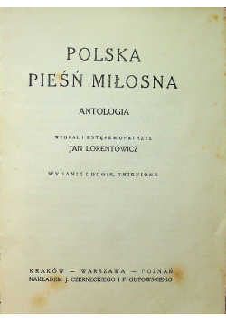 Polska pieśń miłosna ok 1923 r.