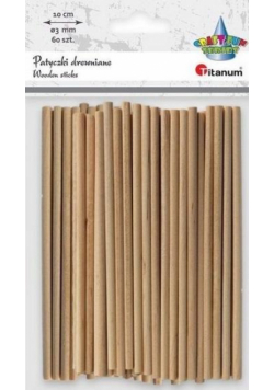 Drewniane patyczki okrągłe 3x100mm 60szt