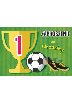 Zaproszenie ZZ-058 Urodziny piłka, puchar (5 szt.)