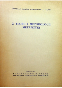 Z teorii i metodologii metafizyki