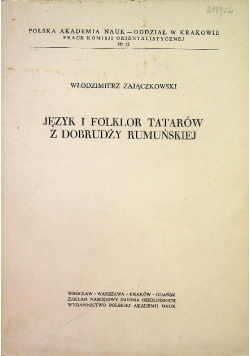Język i folklor tatarów z dobrudży rumuńskiej