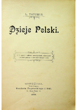 Dzieje Polski 1898 r.