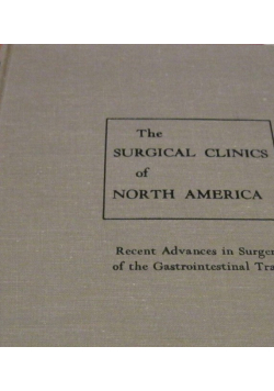 The surgical clinics of North America