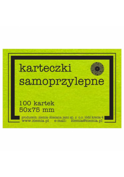 Karteczki samoprzylepne Fluo 50x75mm 100K zielone