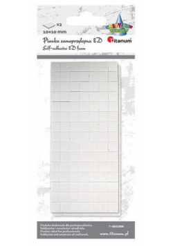 Pianka samoprzylepna 3D 10x10mm biała 2szt
