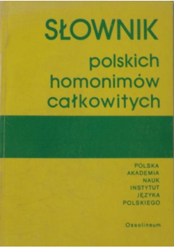 Słownik polskich homonimów całkowitych