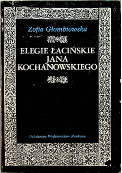 Elegie łacińskie Jana Kochanowskiego