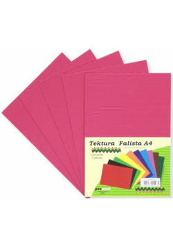 Tektura A4 falista ciemnoróżowa 5szt