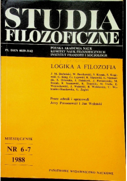 Studia filozoficzne nr 6 7