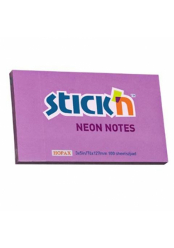 Notes samoprzylepny 127mmx76mm neon fioletowy