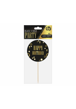 Dekoracja na tort B&G Party - Happy Birthday