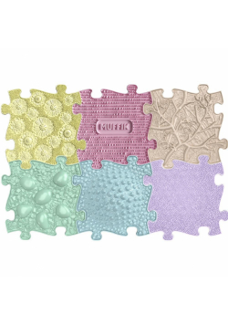 Mata podłogowa sensoryczna Baby Set Pastel 6 elem