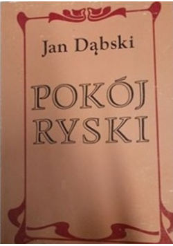 Pokój ryski reprint z 1931 r