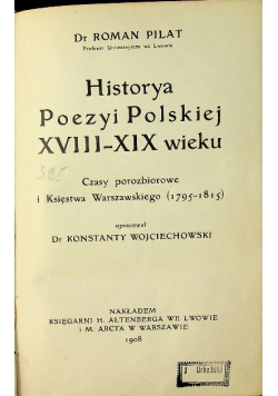 Historya Poezyi polskiej XVI wieku tom IV część II 1908 r.