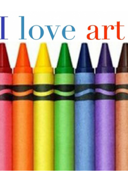 I love art crayon creative  blank coloring book