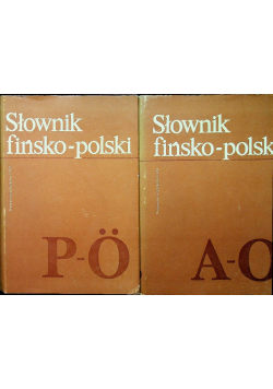 Słownik fińsko polski 2 tomy