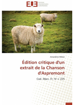 Édition critique d'un extrait de la chanson d'aspremont