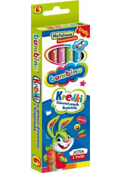 Kredki ołówkowe 6 kolorów BAMBINO