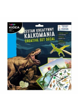 Kalkomania - zestaw kreatywny Dinozaury KIDEA