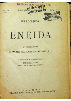Wergiljusz Eneida 1924 r.