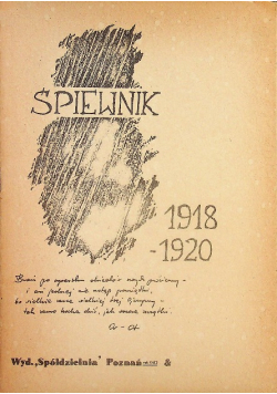 Śpiewnik 1918-1920