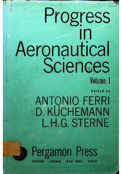 Progress In Aeronautical Sciences Volume 1