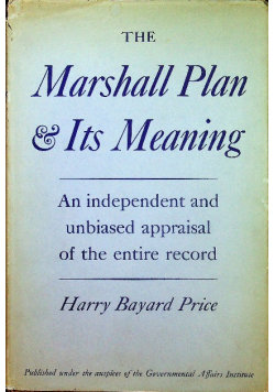 The Marshall plan its meaning