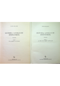 Historia literatury hiszpańskiej tom 1 i 2