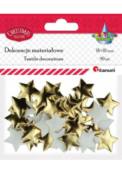Materiałowe gwiazdki 40szt