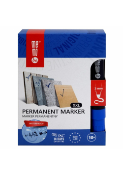 Marker permanentny 3mm niebieski (10szt) MemoBe