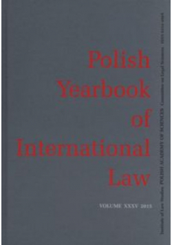 Polish yearbook of international law XXXV 2015