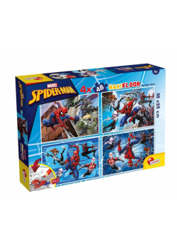 Puzzle podłogowe dwustronne Maxi 4x48 Spiderman