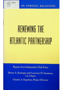 Renewing the Atlantic Partnership