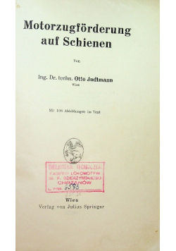 Motorzugforderung auf schienen 1938 r.