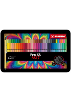Flamastry Pen 68 Arty 66 kolorów etui metalowe