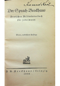 Der Sprach Brodhaus 1940 r.