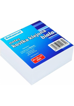 Kostka papierowa biała 83x83x35mm klejona