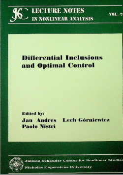 Differential inclusions and optimal control volume 2