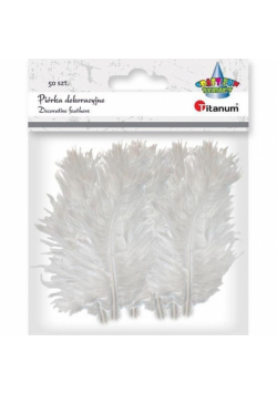 Piórka puch indyk 9-15cm białe 50szt