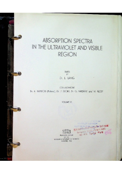 Lang absorption spectra in the ultraviolet and visible region