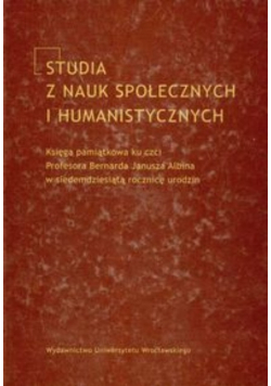 Studia z nauk społecznych i humanistycznych