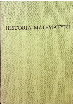 Historia matematyki Tom III