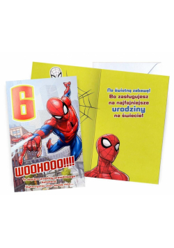 Karnet Urodziny 6 Spider-Man