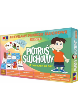 Piotruś słuchowy 8 talii kart do gry zestaw 1