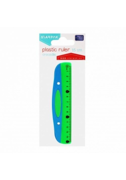 Linijka plastikowa 15cm niebiesko-zielona