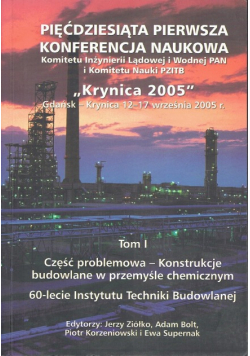 Problemy naukowo badawcze budownictwa Krynica