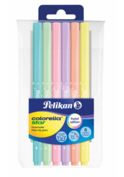 Pisaki Colorella Star C302 6 kolorów pastelowe