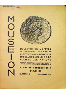 Mouseion Numero 8 1929 r